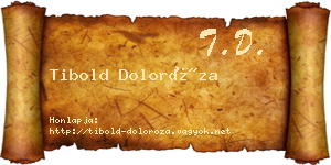 Tibold Doloróza névjegykártya